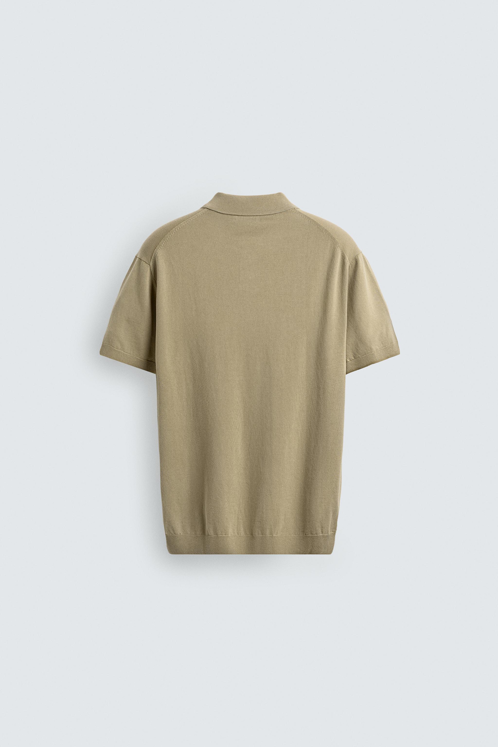 WASHED TEXTURED KNIT POLO